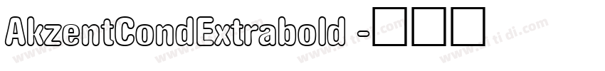 AkzentCondExtrabold 字体转换